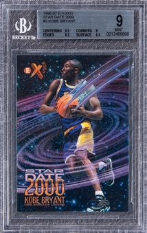 1996-97 E-X2000 Star Date 2000 #3 Kobe Bryant Rookie Card - BGS MINT 9